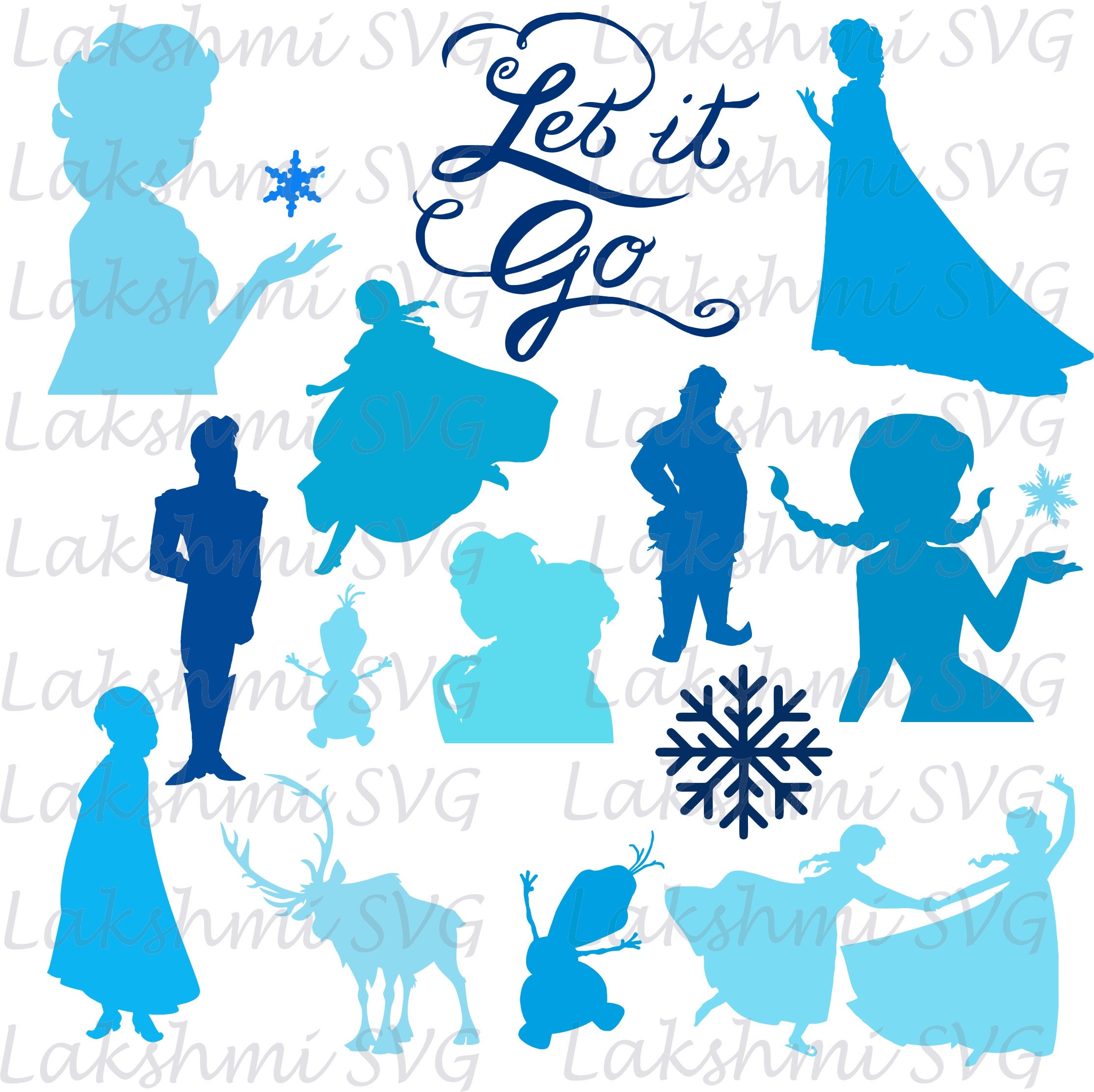 Frozen SVG Bundle, Frozen clipart, Frozen cut files, Frozen svg files ...