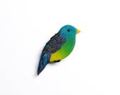 Tropical Bird Brooch, Cute handmade bird brooch, Bird lover gift, Colorful Bird jewellery, Bird brooch pin, Birdy Brooch, Small present