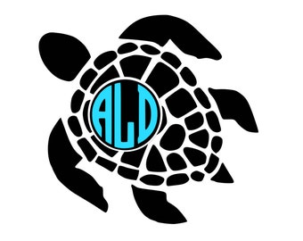Download Sea turtle monogram | Etsy