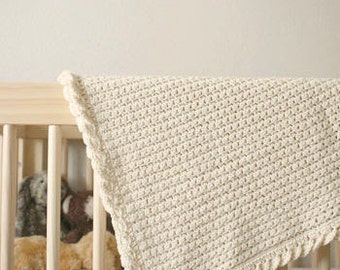 Pure Love Crochet Baby Blanket Pattern - beginner baby blanket pattern - crochet baby blanket pattern - summer baby blanket