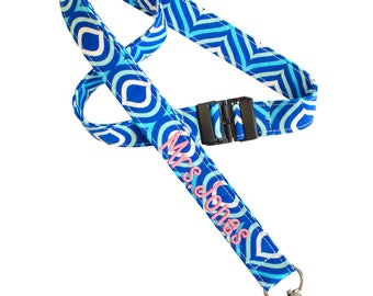 Breakaway Lanyard | Teacher ID Badge Holder | Safety Clasp | Blue Lanyard | Ready To Ship