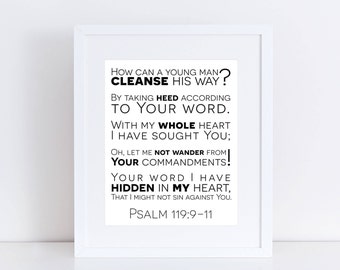Psalm 119 11 | Etsy