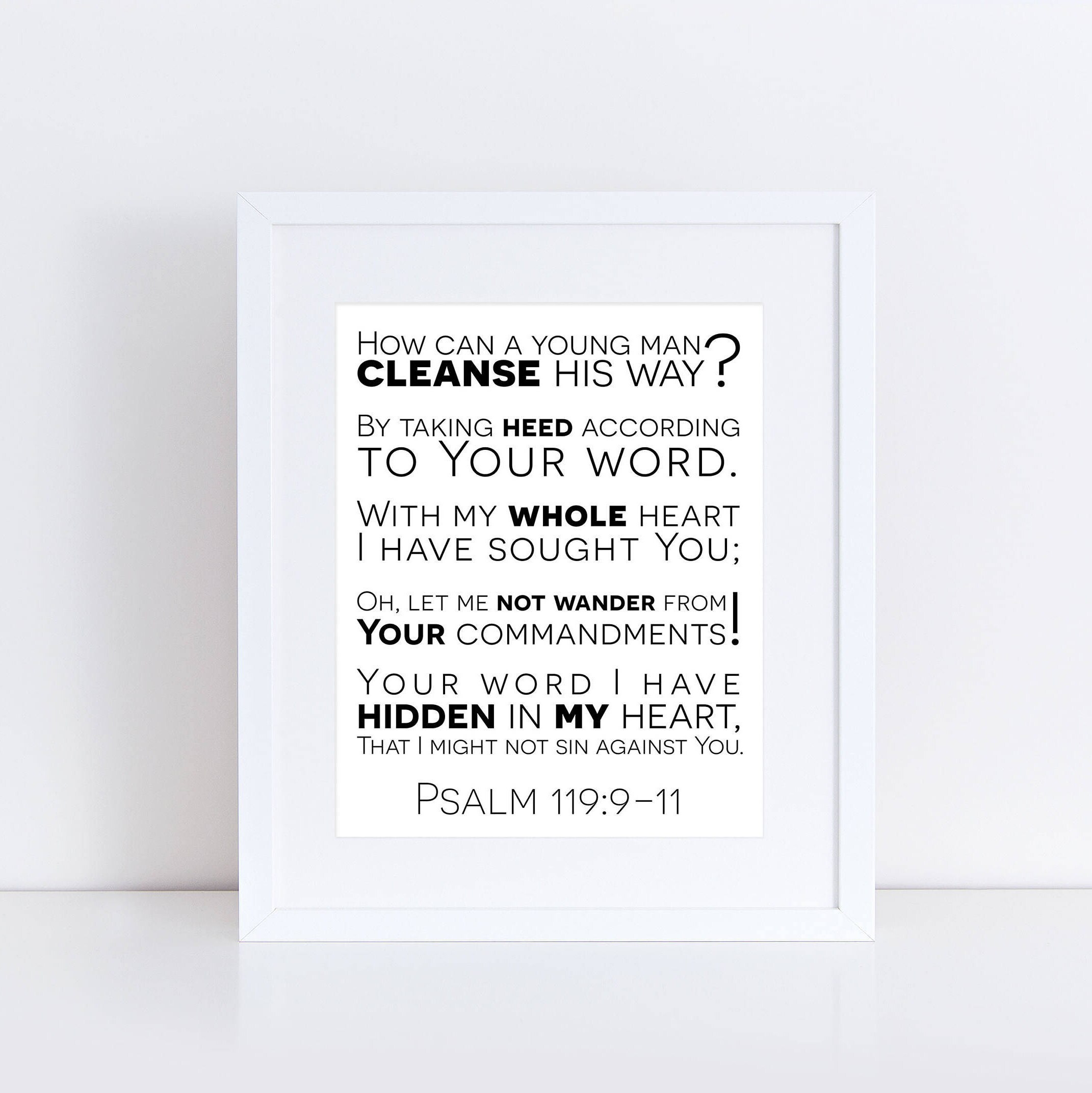 PRINTABLE Psalm 119 Sign Psalm 119 11 Your Word I Have