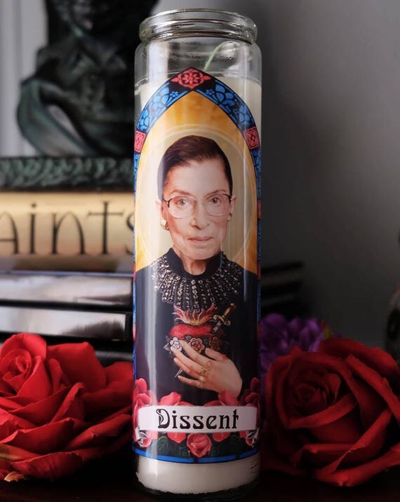 Saint Ruth Bader Ginsburg Prayer Candle / Notorious RBG