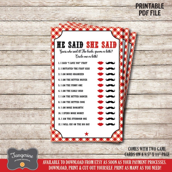 i do bbq couples shower games he said she said game couples wedding