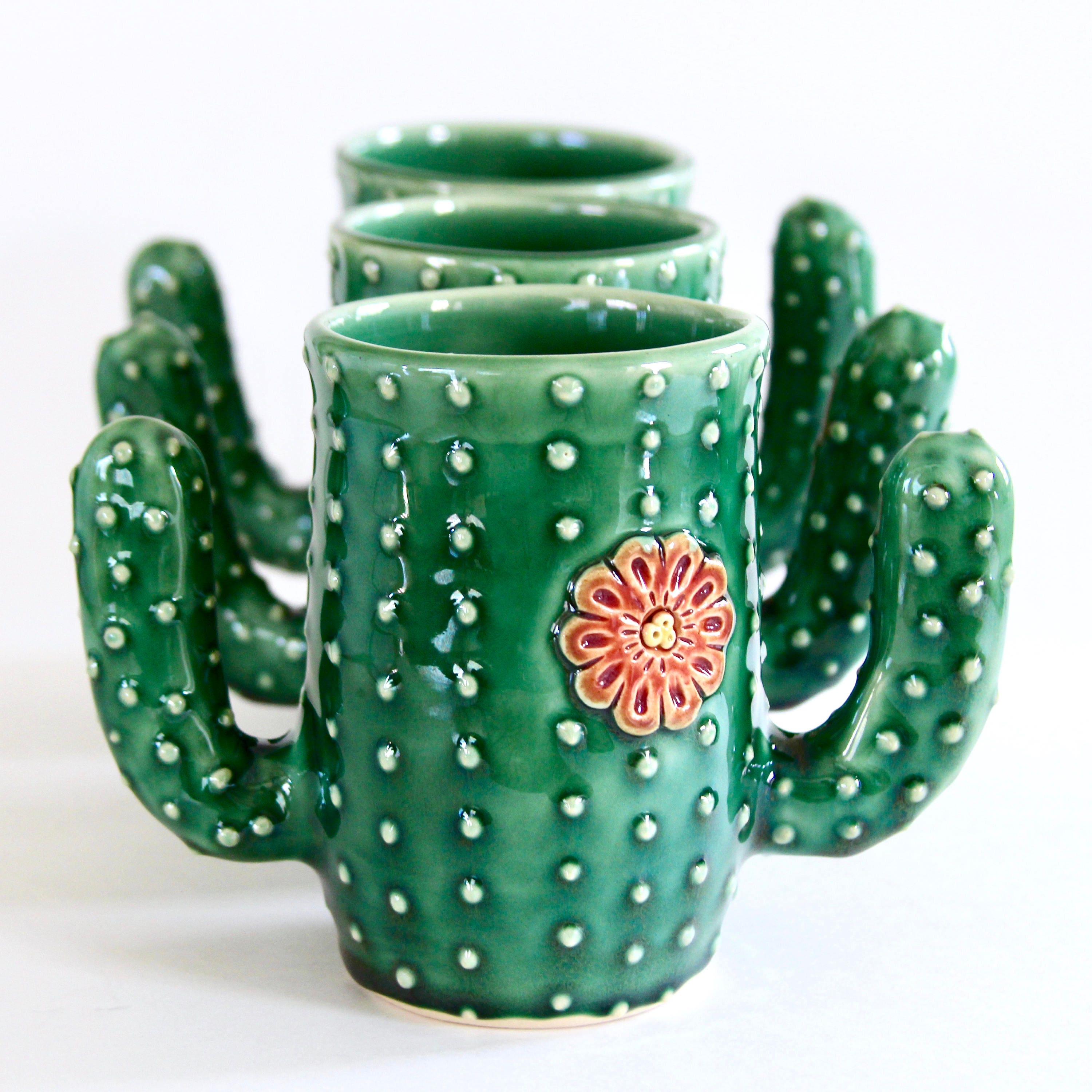 ceramic travel mug succulent