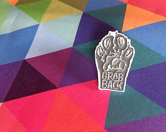 Grab Back Feminist Enamel Pin | Activist Lapel Pin | Pussy Grabs Back | Dump Trump Pin | feminist flair pin | pin game strong | punk liberal