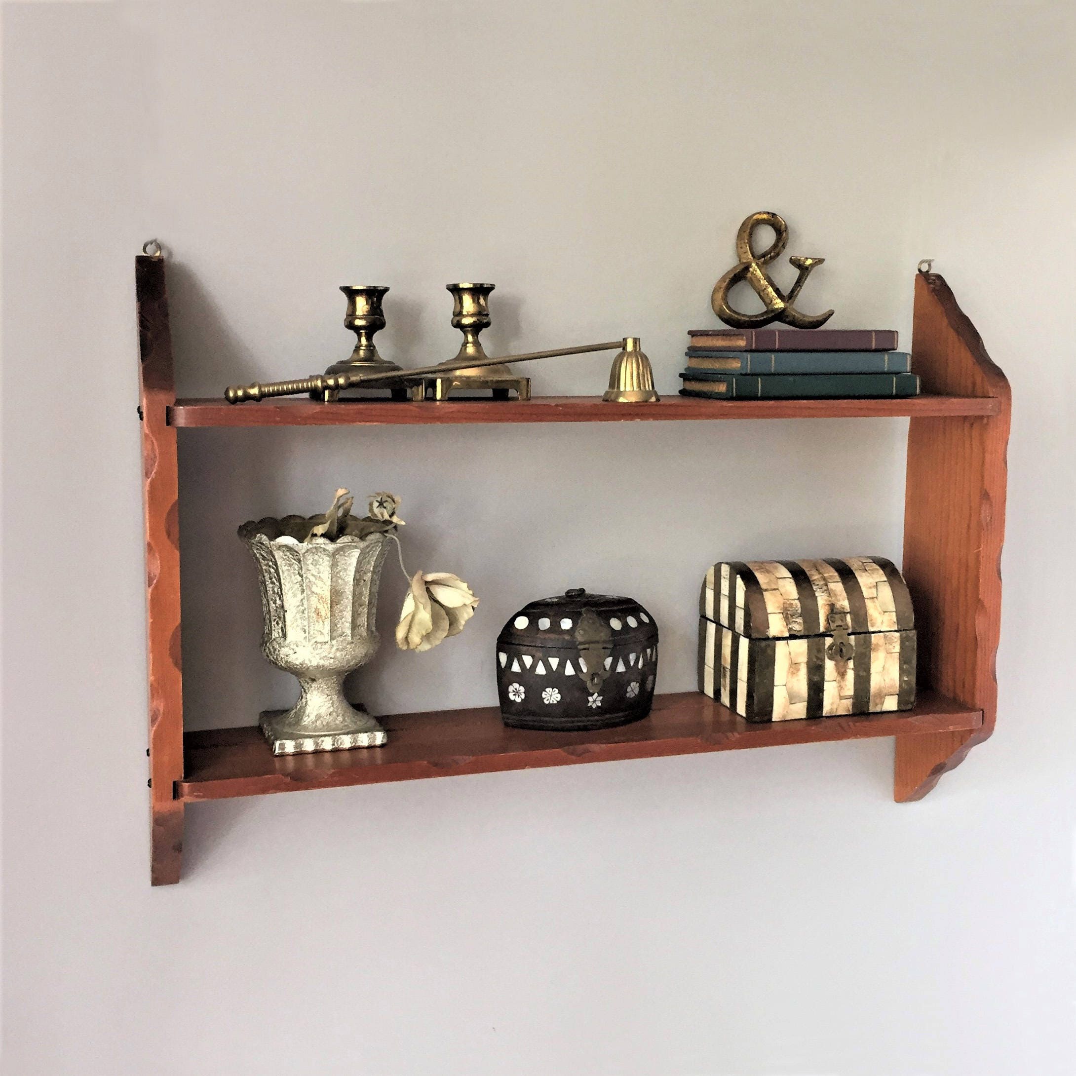 Plate Shelf Vintage Kitchen Shelf Wooden Display Shelf