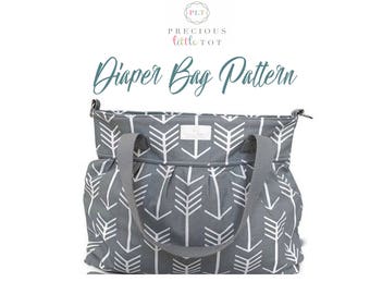 Diaper Bag Pattern - Diaper Bag - Tote Bag Pattern - Sewing Pattern - Diaper Bag