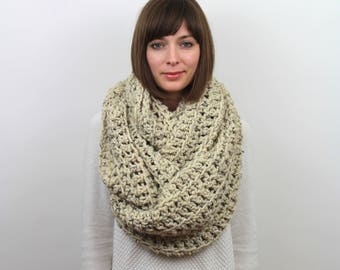 Giant Chunky Knit Infinity Scarf Wool Circle Scarf | THE ANCHORAGE