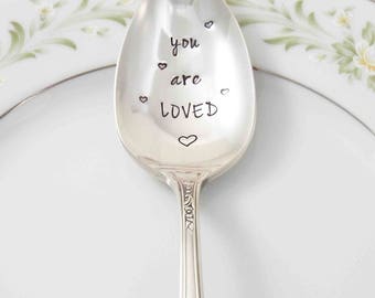 You are Loved, Coffee Spoon, Tea Spoon, Gift for Her, Gift for Him, Gift Idea Under 20, I Love You More