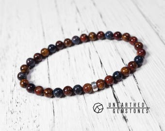 AAA Pietersite Bracelet - Tempest Stone Bracelet, Handmade Bracelet, Beaded Bracelet, Mala Bracelet, Reiki Bracelet, Meditation Bracelet