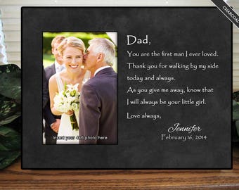Father of the Bride GIft, Father of the Bride, First Man I Loved II, Wedding Frame, Personalized Wedding Frame, Wedding Gifts for Parents