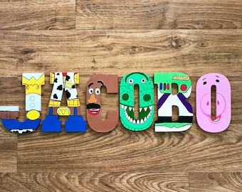 Toy Story Wooden Letters - Woody, Buzz Lightyear