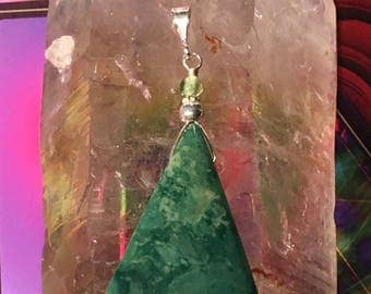 Good Luck, Health, Prosperity, Abundance and Joy With Natural Genuine Jade, Peridot and Sterling Silver