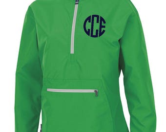 Monogram Light Weight Pullover. Monogrammed Rain Jacket. Charles River Pack-N-Go Pullover. Personalized Pullover Raincoat Monogram Pullover