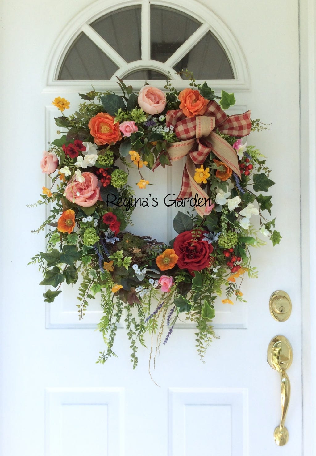 Summer WreathFrench Country WreathFront Door WreathSpring