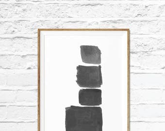 Black Art,Scandinavian Modern ,Scandi Print Set, Printable Wall Decor, Minimalist Home Decor, Black Wall Decor, Modern Printable Art,