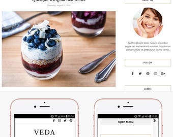 Blogger Template Responsive, Blogger Theme, Premade Blogger Templates, Blogger Template Minimal, Blogger Blog, Blogspot - Veda