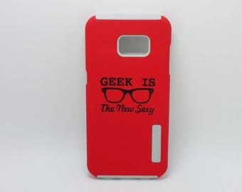 Geek Is The New Sexy Glasses Black Text Nerdy / Geeky Phone Case - for Samsung A5 2017 J1 J3 J5 J7 Note 4 Note 5 S4 S5 S6 Edge + S7 S7 Edge