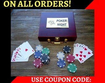 Personalized Poker Gift Set Engraved Card Set Game Set