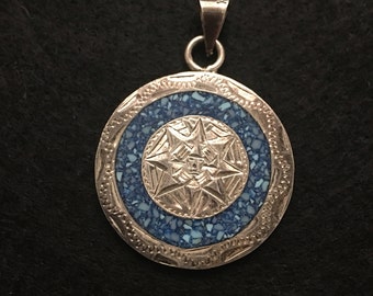 Aztec Mayan Sterling Silver Pendant