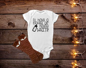 House White, Funny Baby Onesies® Bodysuit, Funny Boy Onesies® Bodysuit, Baby Girl Onesies® Bodysuits, Newborn Onesies®