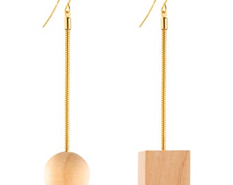 Geometric Earrings, Modern Earrings, Asymmetrical Earrings, Mismatched Earrings, Drop Earrings, Statement Earrings, Long Earrings
