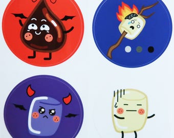 Roasted Marshmallow (Round Stickers)