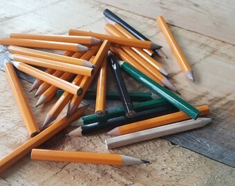 Bulk Lot of Assorted New and Used Mini Pencils! Golf Pencils!