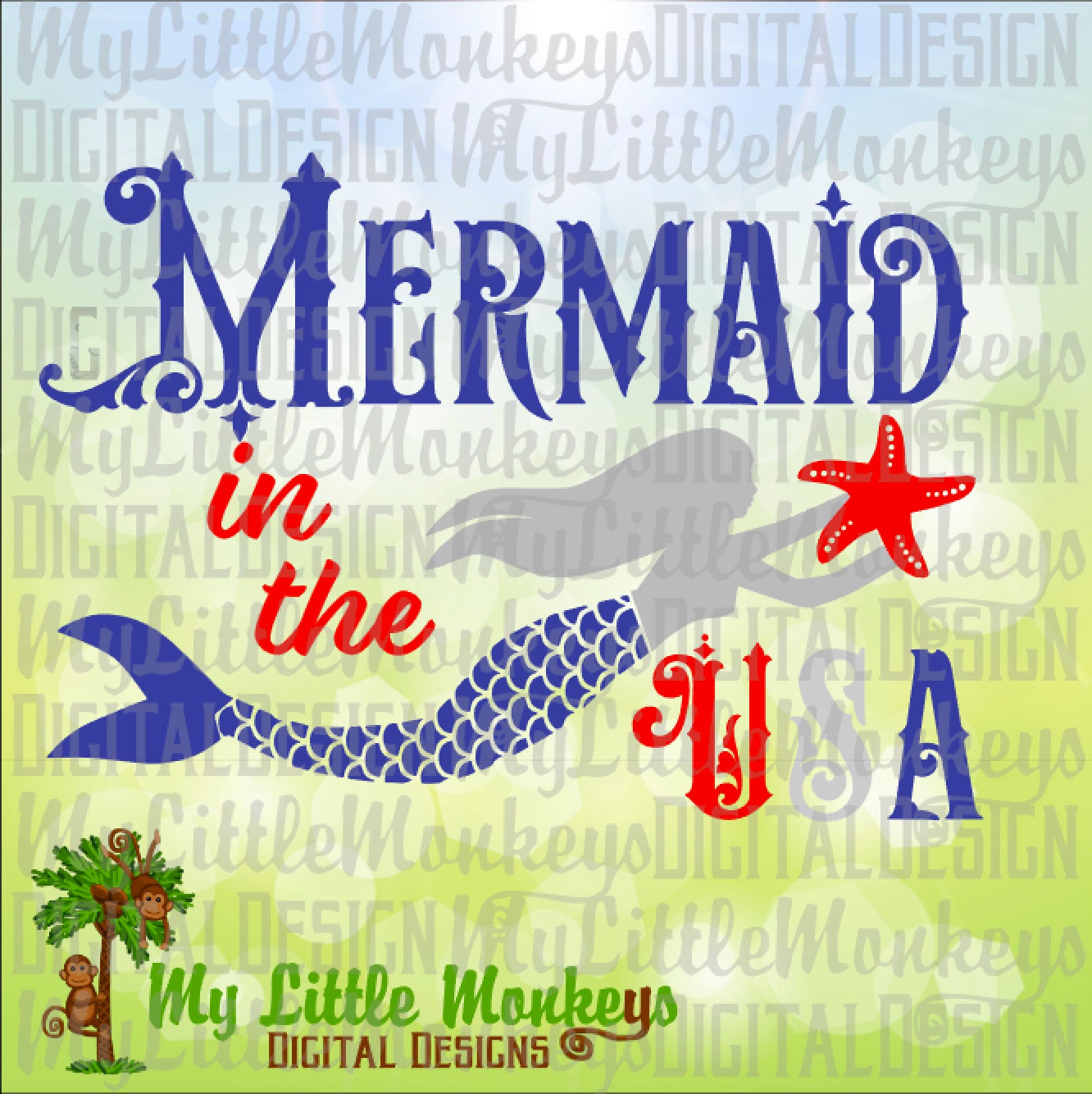 Download Mermaid svg Mermaid in the USA Mermaid Shirt USA svg