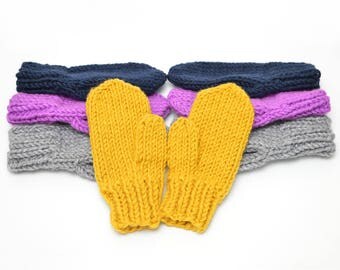 Mitten Pattern // Women's Mittens, Men's Mittens, Knitting Pattern, Winter Gloves, Knit Mitten Pattern, Magic Loop Mittens, PDF Warm Mittens
