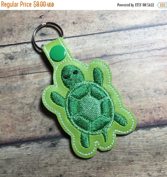 25% off Keychains TURTLE vinyl keychain pick your colors