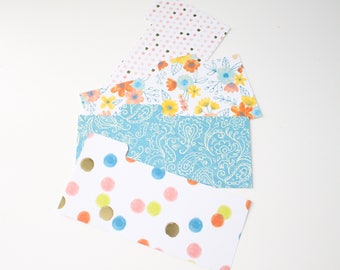 Wallet Dividers for Cash envelope system like Dave Ramsey polka dots
