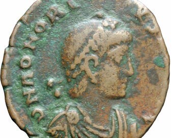 384 - 423 A.D Western Roman Empire Honorius AE3 Coin Cyzicus Mint