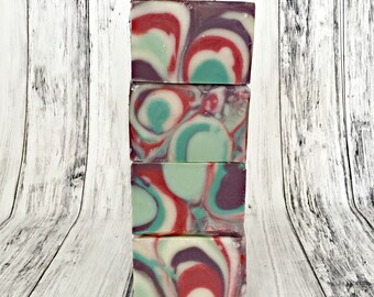 Cranberry Fig Soap - Cranberry Soap - Homemade Soap - Fall Soap - Autumn Soap - Rustic Soap - Holiday Soap - Artisan Soap Bars - Gift Soap