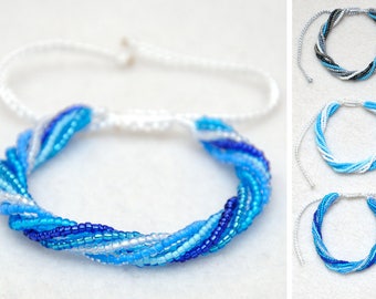 Thread bracelet Beach bracelet Nautical bracelet for girlfriend slide bracelet Summer bracelet Macrame bracelet Braided bracelet for women
