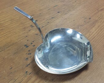 Ingrid Sterling Silver Plated Spoon Ladle Bowl Heart Leaf Shaped Three Crowns Industries Royal Hickman