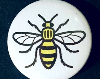 Manchester Bee, I Love Manchester, Stop Terrorism, Anti Terrorist, UK Badges, Manchester Button, One Love Badge, Manchester Button