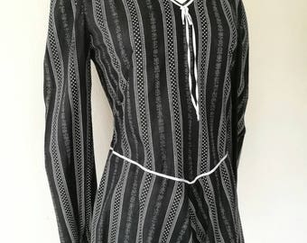 Vintage 1970s handmade black mini romper mini romper