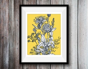 Yellow Flower Wall Art yellow wall art | etsy Yellow Flower Wall Art yellow wall art | etsy