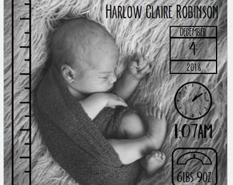 Custom Baby Announcement