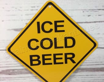 Ice cold beer sign | Etsy