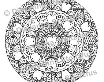 Download Thanksgiving Mandala Coloring Page Autumn Harvest