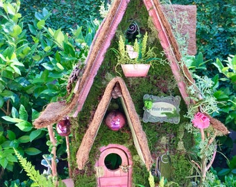 Woodland flower shop, Fairy Dollhouse, custom fairy cottage