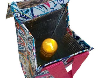 Wine cooler, wine bottle cooler. Cooler bag, monogrammed wine bag, insulated wine tote