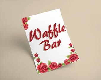 Printable waffle bar | Etsy