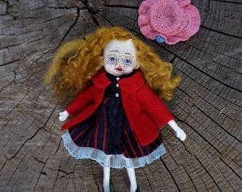OOAK art doll Abby, art doll, OOAK doll, polymer doll