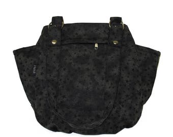 Black stars canvas diaper bag stars print stroller bag backpack trendy unisex bag baby nappy bag mommy backpack