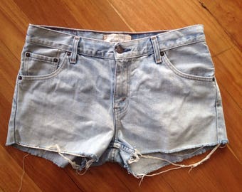LEVI denim cut offs size 12